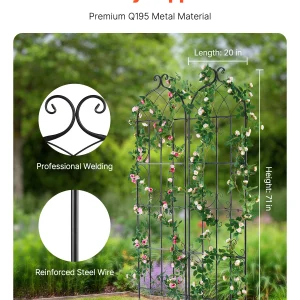 Garden Trellis for Climbing Plants 71x20in Rustproof Metal Flower Trellis Decorative Clematis Trellis for Courtyard